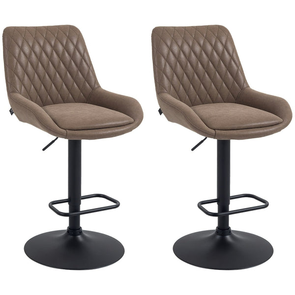 Coffee Adjustable Bar Stools – Set of 2